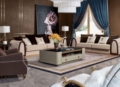 Design Luxury Sofa Seat Upholstery Couch XXL Big 4+3 Seater Suites Chesterfield