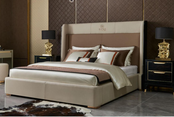 Bed Bedroom Set Design Furniture Luxury Beds 2x Nightstand 3-piece Bed Frame