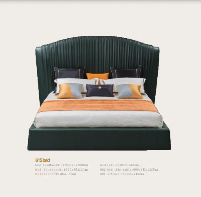 Bed Pillow Design Luxury Double Beds Beige 180x200 Bedroom Leather Hotel