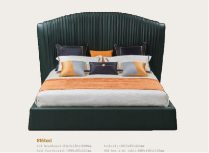 Bed Pillow Design Luxury Double Beds Beige 180x200 Bedroom Leather Hotel