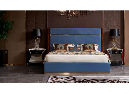 Design bed 2x nightstands 3-piece bedroom set luxury complete suite