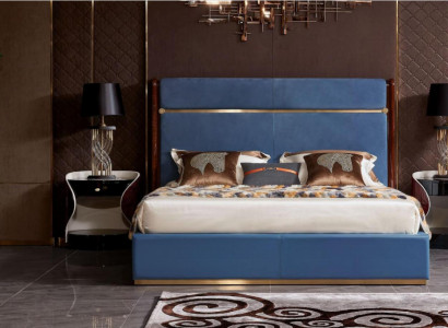 Design bed 2x nightstands 3-piece bedroom set luxury complete suite