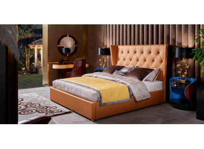 Classic bed frame, bedroom furniture design, 3-piece bed set