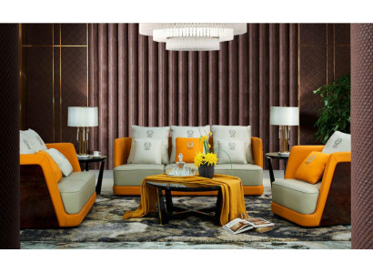 Living landscape sofa upholstery sofa set 321 seater coffee table 4-piece set