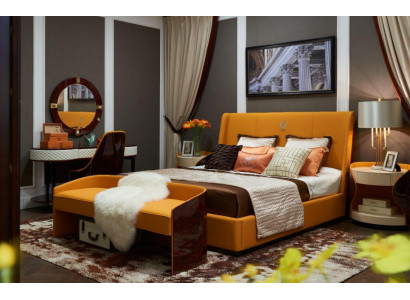 Luxury bedroom furniture bed 2x bedside table set beds hotel furniture 3-piece living.