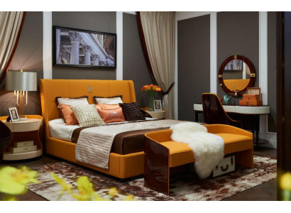 Luxury bedroom double bed 180x200cm leather new hotel beds