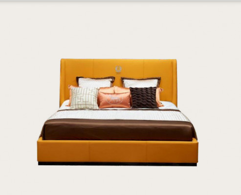 Luxury bedroom double bed 180x200cm leather new hotel beds