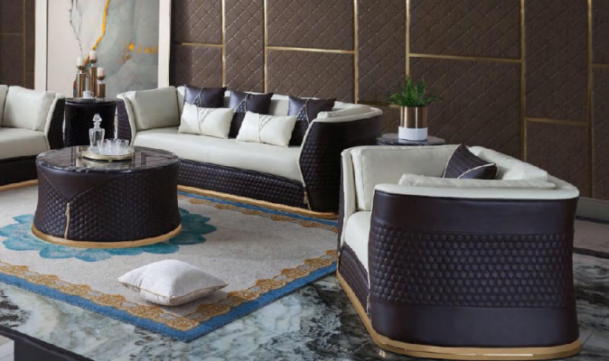 3-2-1 seater set with coffee table, 2x side tables, living room suite, sofa couch, 6-piece set.