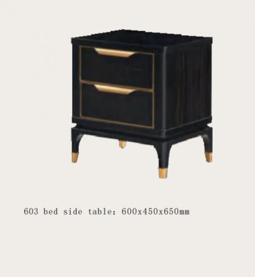 Nightstand Bedside Cabinet Dresser Side Table Console High Gloss Gold
