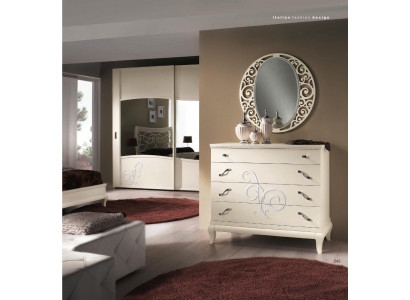 Dresser Mirror Dressers Cabinet Shelf Console Furniture Italy Set 2-piece.