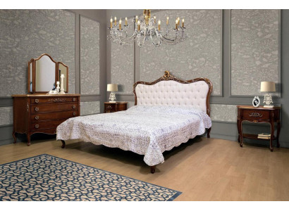 Bedroom Design Classic Luxury Furniture Modern Bed 2x Nightstand 4-piece Set