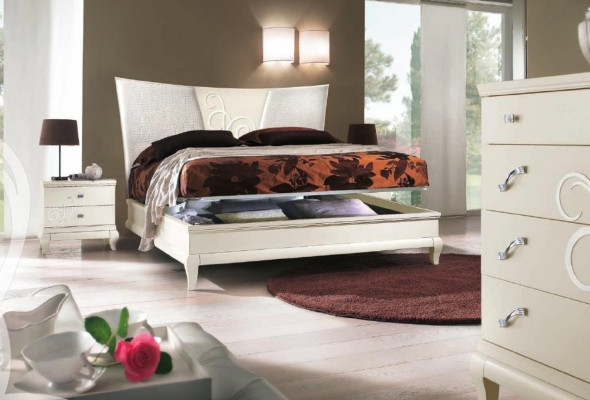 Bedroom bed nightstand double beds set bed frame beds set 3 pcs.