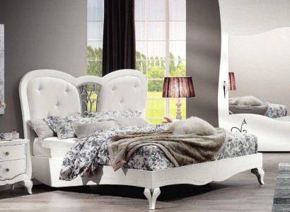 Bedroom Bed Nightstand Beds Wood Design Bed Frame Suite New 3-piece Set