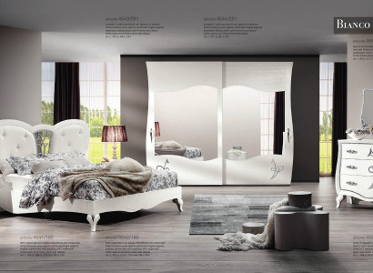 Bedroom bed, nightstand, wardrobe, dresser, mirror new 6-piece luxury set