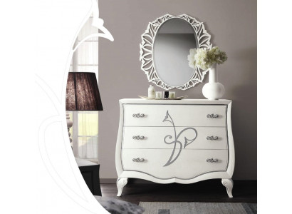 Dresser Mirror Dressers Cabinet Luxury Shelf Console Furniture Group New Set 2-piece.