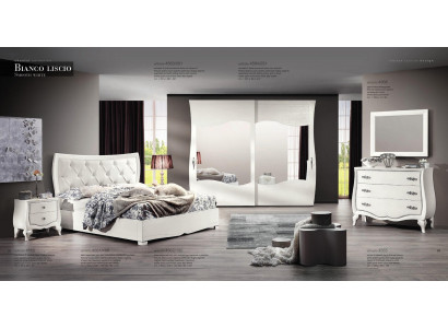 Bedroom suite bed nightstand wardrobe dresser mirror set 6-piece