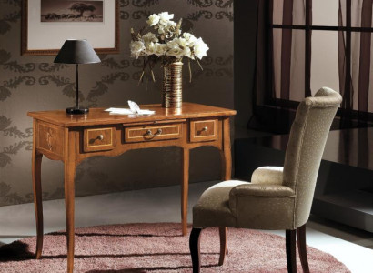 Office Desk + Chair Complete Set Furniture Tables Luxury Italy Table 2-piece Set.