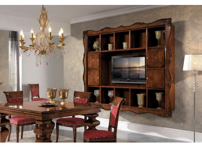 Living room wall cabinet display case wood living room furniture TV cabinet wall design new