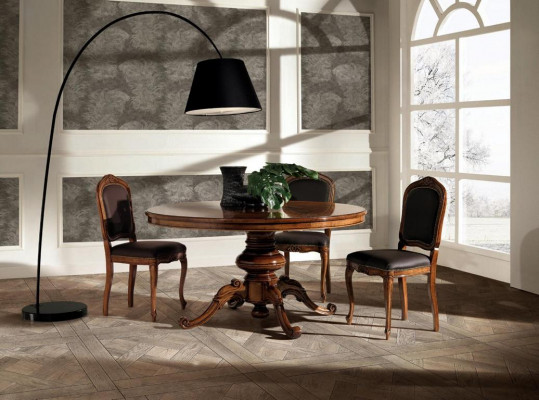 Dining room tables, round furniture, dining table, luxury round table, solid wood, Italy, new