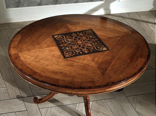 Dining room tables, round furniture, dining table, luxury round table, solid wood, Italy, new