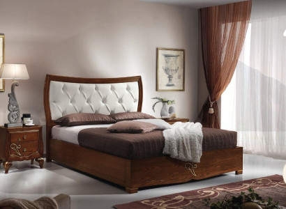 Bedroom bed nightstand bed group wood double design set 3-piece set