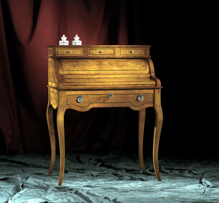 Tables Desk Office Table Noble Wood Baroque Rococo Antique Style Furniture Luxury