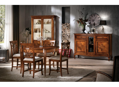 Dining room set suite chairs 4x display cabinet group dining suite display cabinets 7-piece chest of drawers