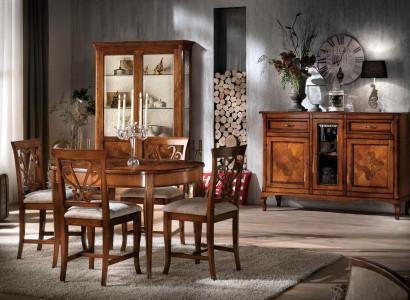 Dining room set suite chairs 4x display cabinet group dining suite display cabinets 7-piece chest of drawers