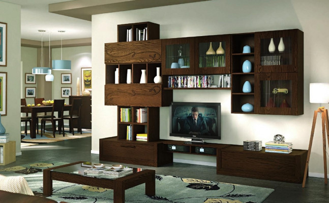 RTV wall unit TV wall extension wall living room furniture wall units cabinet shelf wood new