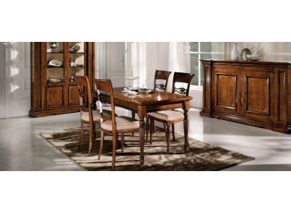 Living room set table 4x chairs seating group dining group dining room set table set