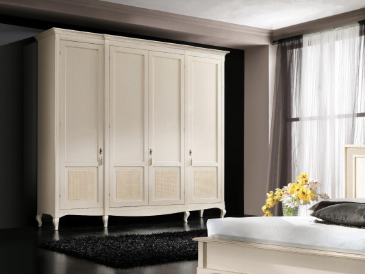 Solid wood wardrobe wooden cabinet cupboard massive bedroom furniture Italy