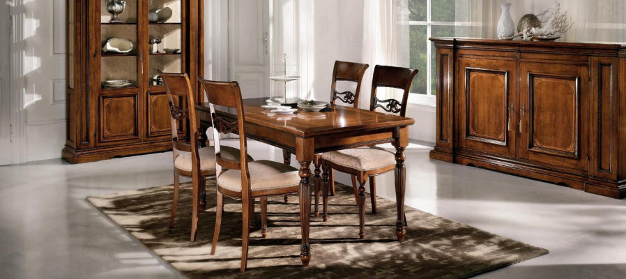 Dining room set suite chairs 4x showcase group dining set display cabinets 7-piece. Sideboard