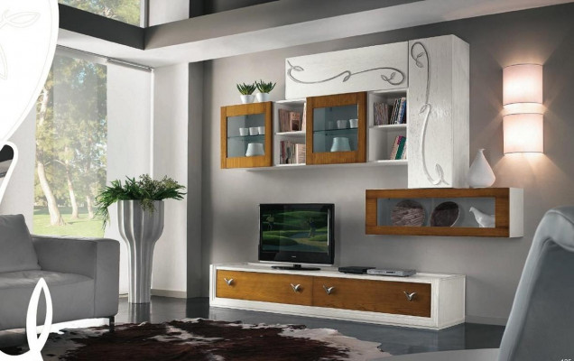TV wall unit living room furniture luxury RTV living room walls cabinet shelf