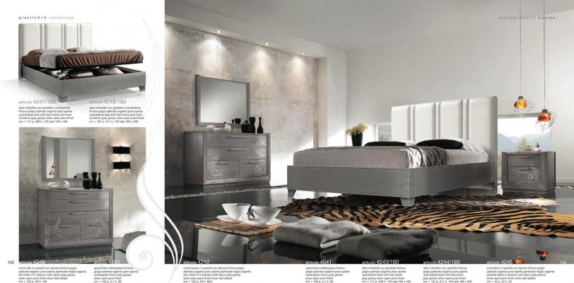 Luxury Set Bedroom Bed Nightstand Dresser Mirror Group Ensemble New 5-piece.