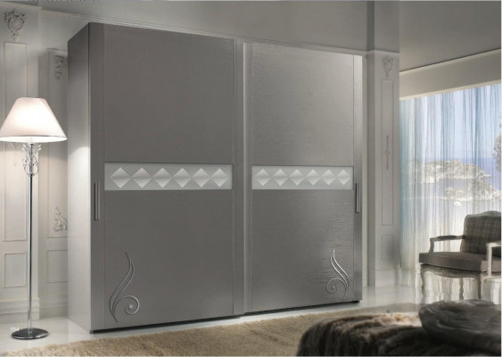 Wardrobe Closet Luxury Sliding Doors Design Cabinets Clothes Wood Furniture New