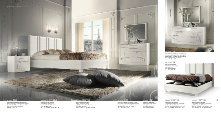 Dresser Mirror Dressers Wood Modern Cabinets Console Cabinets Italy Set 2-piece.
