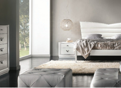 Suit set 4-piece bedroom bed nightstand dresser group double beds luxury