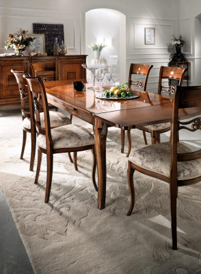 Table wooden table baroque rococo dining room royal dining table classic tables