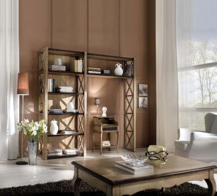 Bookshelf Table Cabinet Wardrobe 2-piece Office Furniture Solid Wood Desk