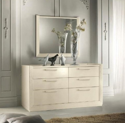 Dresser Mirror Dressers Group Wood Design Sideboard Side Cabinet Shelf Set 2-piece