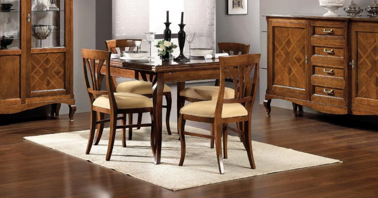 Dining room set ensemble sideboard 4x chairs display cabinet group dining suite table 7 pieces.