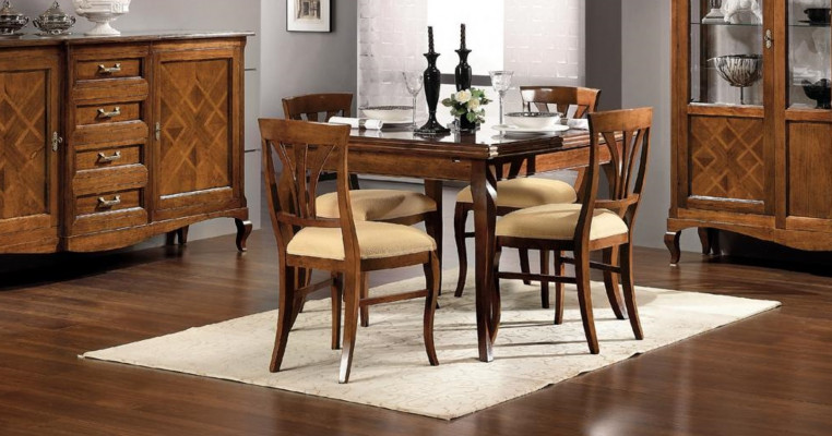 Dining room set ensemble sideboard 4x chairs display cabinet group dining suite table 7 pieces.
