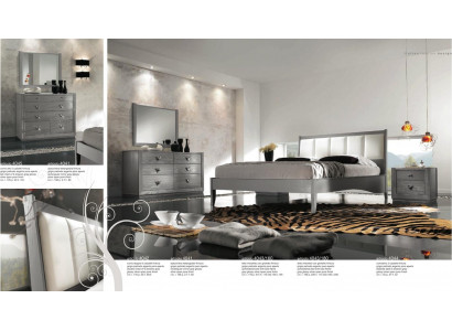 Bedroom bed nightstand dresser mirror set group double new set 5-piece