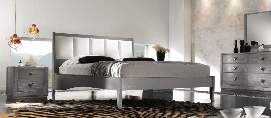 Bedroom bed nightstand dresser mirror set group double new set 5-piece