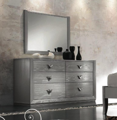 Bedroom bed nightstand dresser mirror set group double new set 5-piece