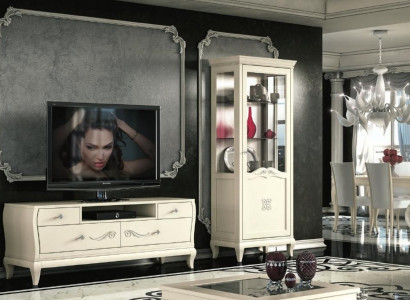Luxury Living Room TV Set, Modern Cabinet TV, Wood Furniture, Cabinet Style, 3-Piece Cabinets