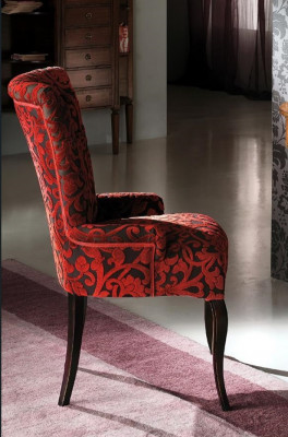 Living room reclining chairs luxury armchair chair wood brown Italian furniture upholstery