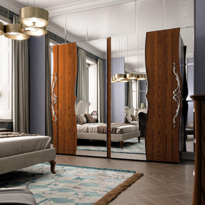 Bedroom Wardrobe Wood Furniture Baroque New Classic Wardrobe Cupboards