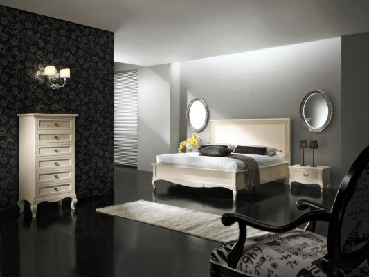 Double bed beds bedroom furniture solid wood Vaccari cav giovanni bed new