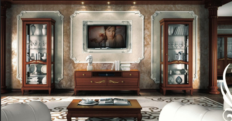 rtv set 3-piece living room display cabinet TV modern wood furniture cabinet style new group